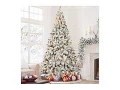 Pre-Lit Snow Flocked Christmas Tree