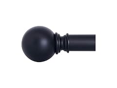 NICETOWN Black Curtain Rods 28-48" Ball