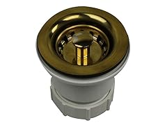 Junior Duo Basket Strainer Drain In Polished Brass