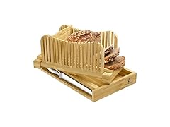Bamboo Bread Slicing Guide with Knife