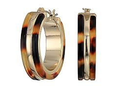 Lauren Ralph Lauren Gold Tortoise Hoop Earrings