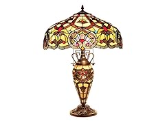 Victorian Double Lit 3 light Table Lamp