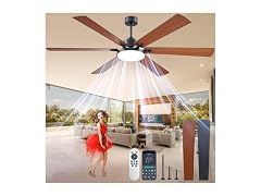 72in Indoor/Outdoor Ceiling Fan with Lights