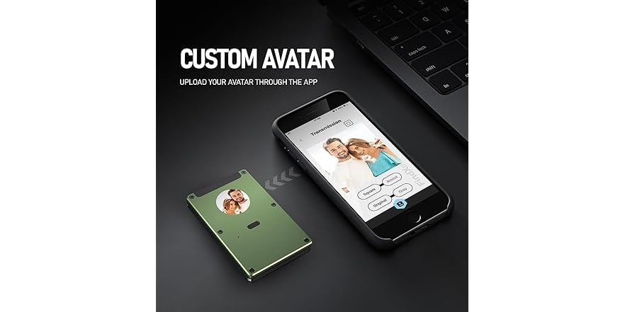 E-ink Air Wallet, Slim Wallet Built in Airtag Chip