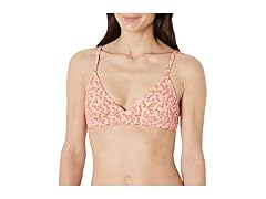 Womens Classic Bikini Top Peach Micro Floral (S)