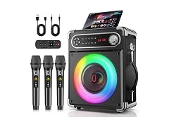 HWWR Karaoke Machine with 3 Wireless