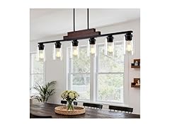 VerRon Farmhouse Dining Room Light Fixture Over Table