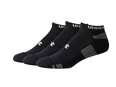 UA Men's HeatGear No Show, 3 Pairs