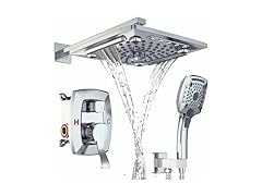 ELLO&ALLO Bathroom Shower Faucet Set Mixing Kit Chrome