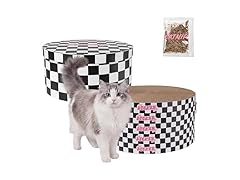 Kate 12 Inch Cardboard Cat Scratcher Pads, Black/White