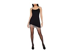 Forever 21 Women (L) Rhinestone Fringe Cami Dress