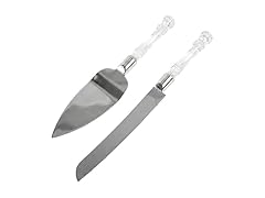Acrylic & Stainless Steel Wedding Cake Serving Set 