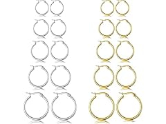 Essential Hoop Earring Set (20mm–80mm)