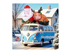 Zone Tech CR0005 6Ft Inflatable Santa and Reindeer 