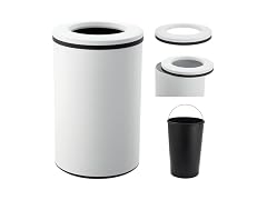 PrecisionAuto 10.6 Gal Trash Can White