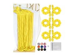 Gold Yellow Cheesecloth Table Runner