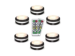 Starxing Black Housing 6 Pack LED Puck Lights 