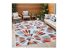 Superior Oversized Floral Indoor Outdoor Area Rug, Multicolor