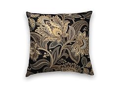 2pk Black Floral Decorative Cover