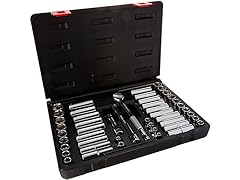 47-Piece 3/8" Drive SAE/MM Chrome Socket Set