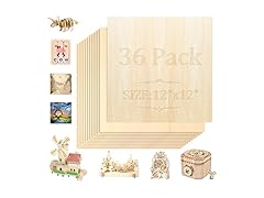 QSJQllo 36 Pack Basswood Sheets