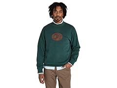 Timberland Mens Leather Badge Crewneck Sweatshirt (S)