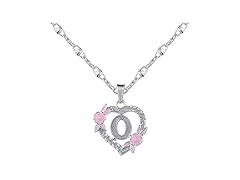 Qitian Initial Heart Necklace Letter O
