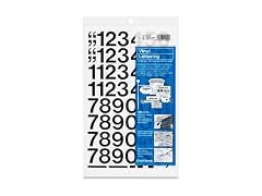 Chartpak Permanent Adhesive Vinyl Numbers,Black