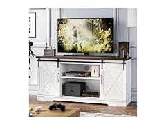 IDEALHOUSE 65" Farmhouse TV Stand, White