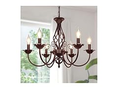 VerRon 6-Light Farmhouse Candle Chandelier