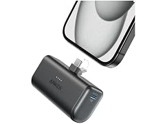 (1 or 2 PACK) Anker Nano 5,000mAh Power Bank with Built-in Connector
