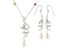 Dangling Multicolored Stone Set