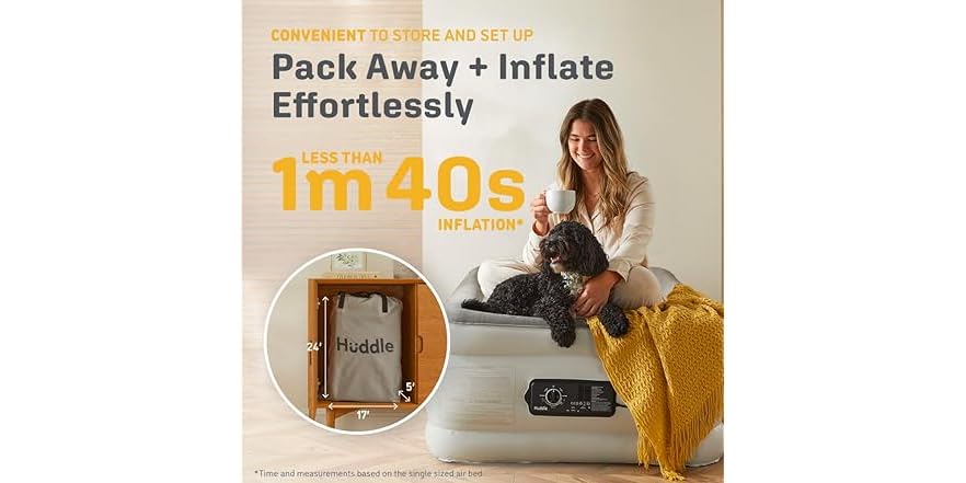 Huddle Luxury Air Bed with Dual Pump