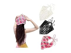 Voeveg 3Pcs Crochet Bandana 