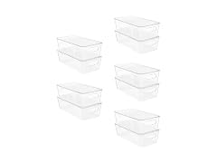 Vtopmart 10pcs Kitchen Clear Stackable Storage Bins