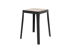 LeisureMod Square Plastic Dining Stool
