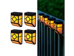 4-Pack LED Solar Garden Fence Lights