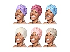 6 Pieces Stretchy Beanie Turbans