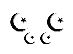 Black Islam Star and Crescent Decals