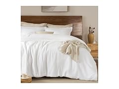 PHF White Cotton Muslin Comforter Set King