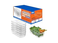 Lifemaster 6-Piece Stackable Refrigerator Bin