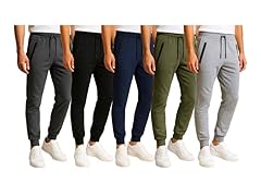(3PK) Mens Fleece Joggers w/ Zip Pockets