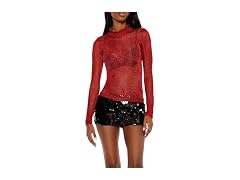 Forever 21 Women (M) Sheer Glitter Sweater