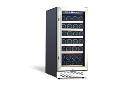OUTLANE 15 Inch Wine Fridge - 28 Bottles Wine Coole