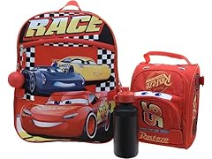 (4 Piece) 16'' Disney Cars Backpack