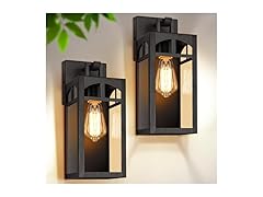 VerRon 2Pk Black 12.35" Wall Light Fixture