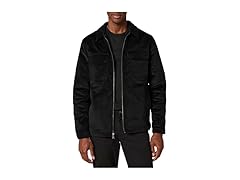 Mens Corduroy Work Jacket Black (XS)