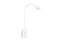 PRINCEWAY Plug In LED Reading Light with Outlet