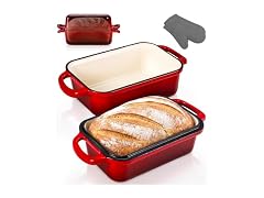 NutriChef 9x5" Enameled Cast Iron Loaf Pan 
