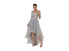 Ever-Pretty (44) Women's Tulle Prom Dress Silve